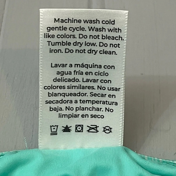 Anne Cole Underwire Tankini Swim Top Womens Small Aqua Adjustable‎ Straps NWT - Picture 5 of 9